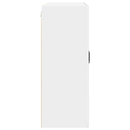 Mobile in vetro da parete PORTO Bianco Lucido 80 x 31 x 80 cm | homemem39