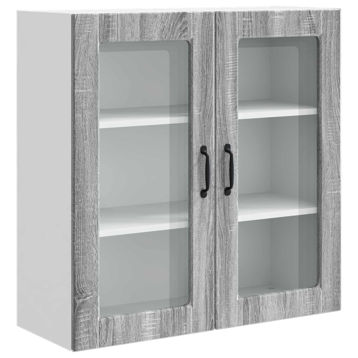 Mobile in vetro da parete PORTO Grigio Sonoma 80 x 31 x 80 cm | homemem39