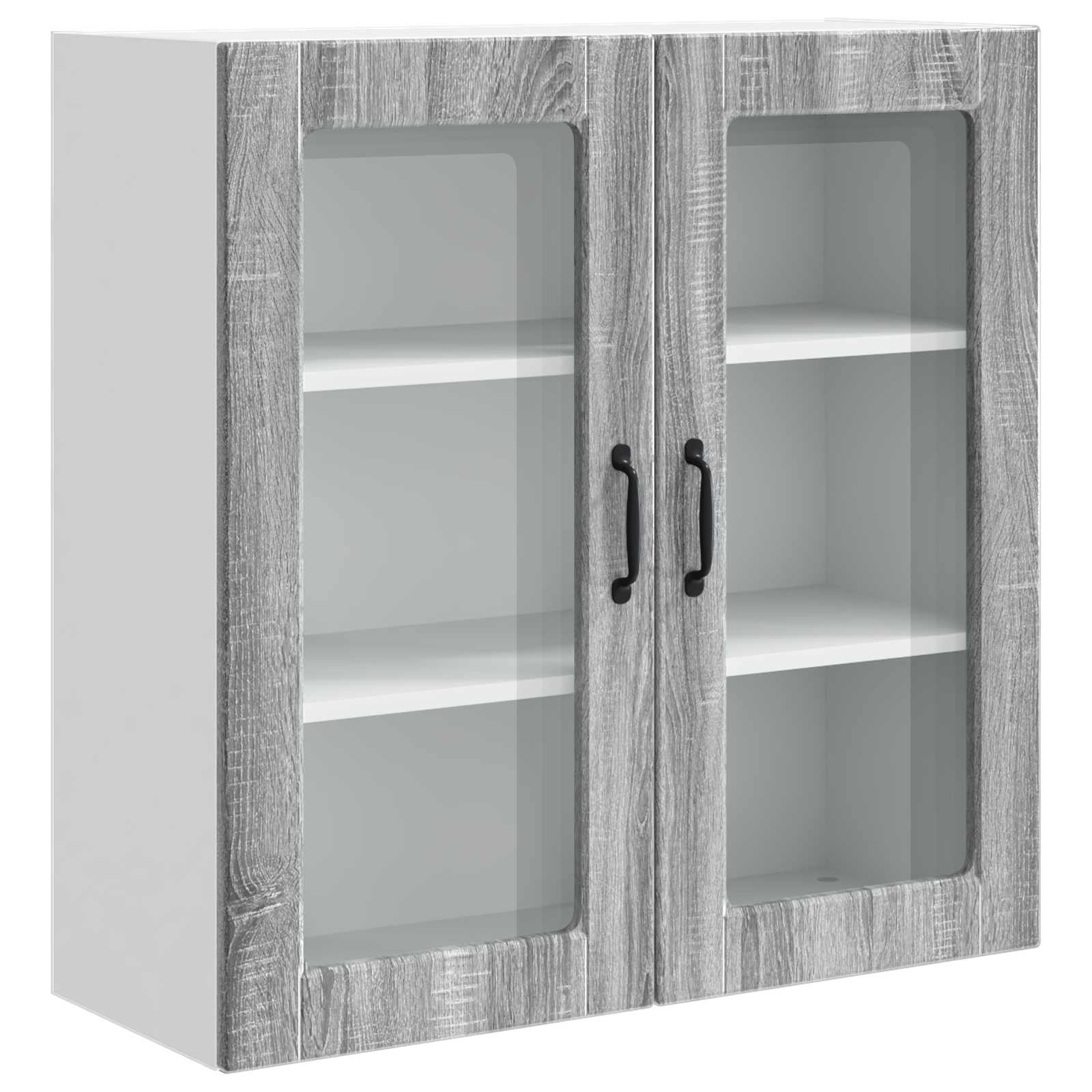 Mobile in vetro da parete PORTO Grigio Sonoma 80 x 31 x 80 cm | homemem39