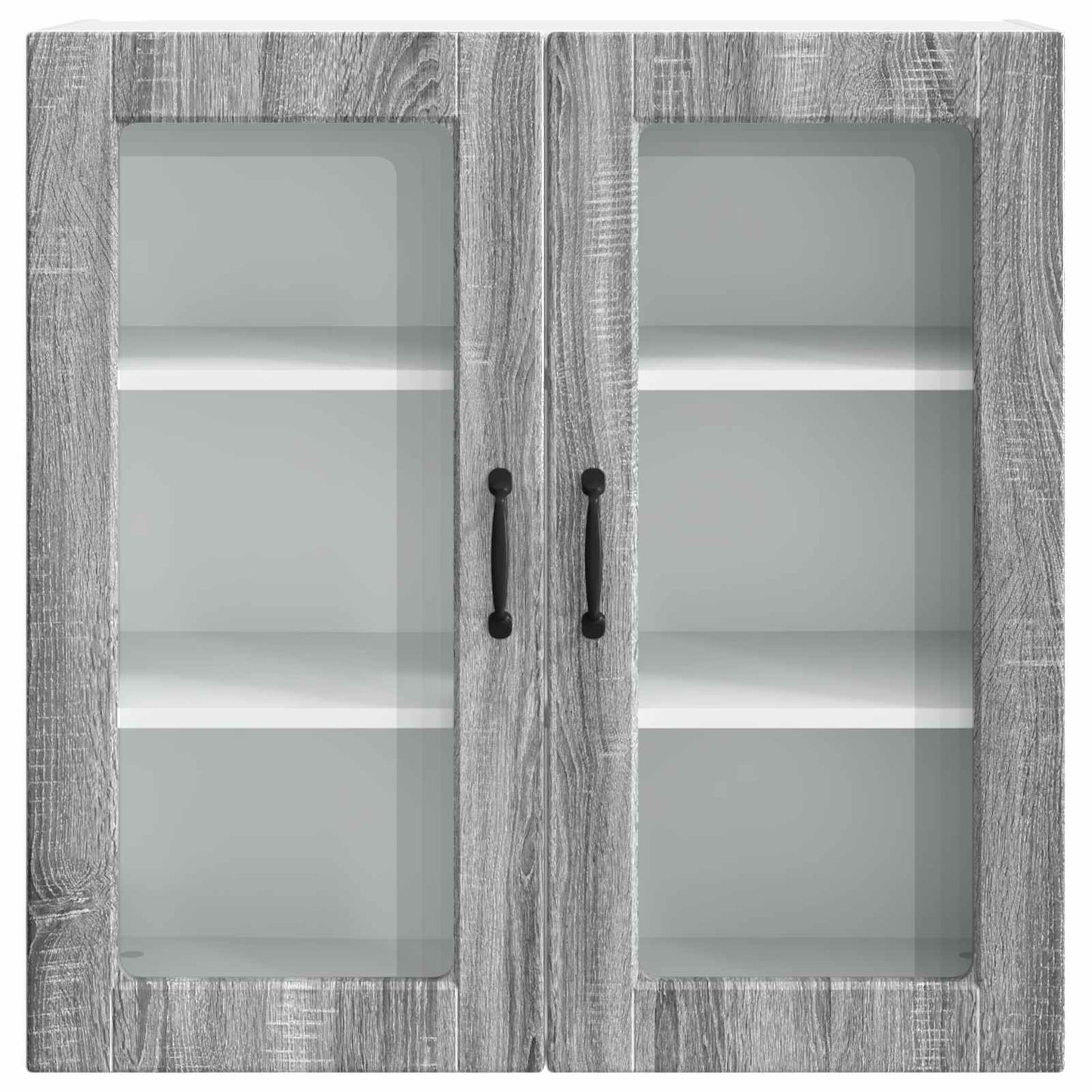 Mobile in vetro da parete PORTO Grigio Sonoma 80 x 31 x 80 cm | homemem39