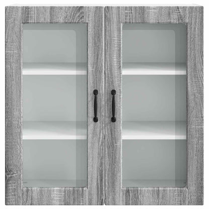 Mobile in vetro da parete PORTO Grigio Sonoma 80 x 31 x 80 cm | homemem39
