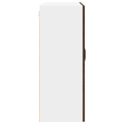 Mobile in vetro da parete PORTO Rovere Marrone 80 x 31 x 80 cm - homemem39