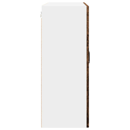 Mobile in vetro da parete PORTO Legno vecchio 80 x 31 x 80 cm
