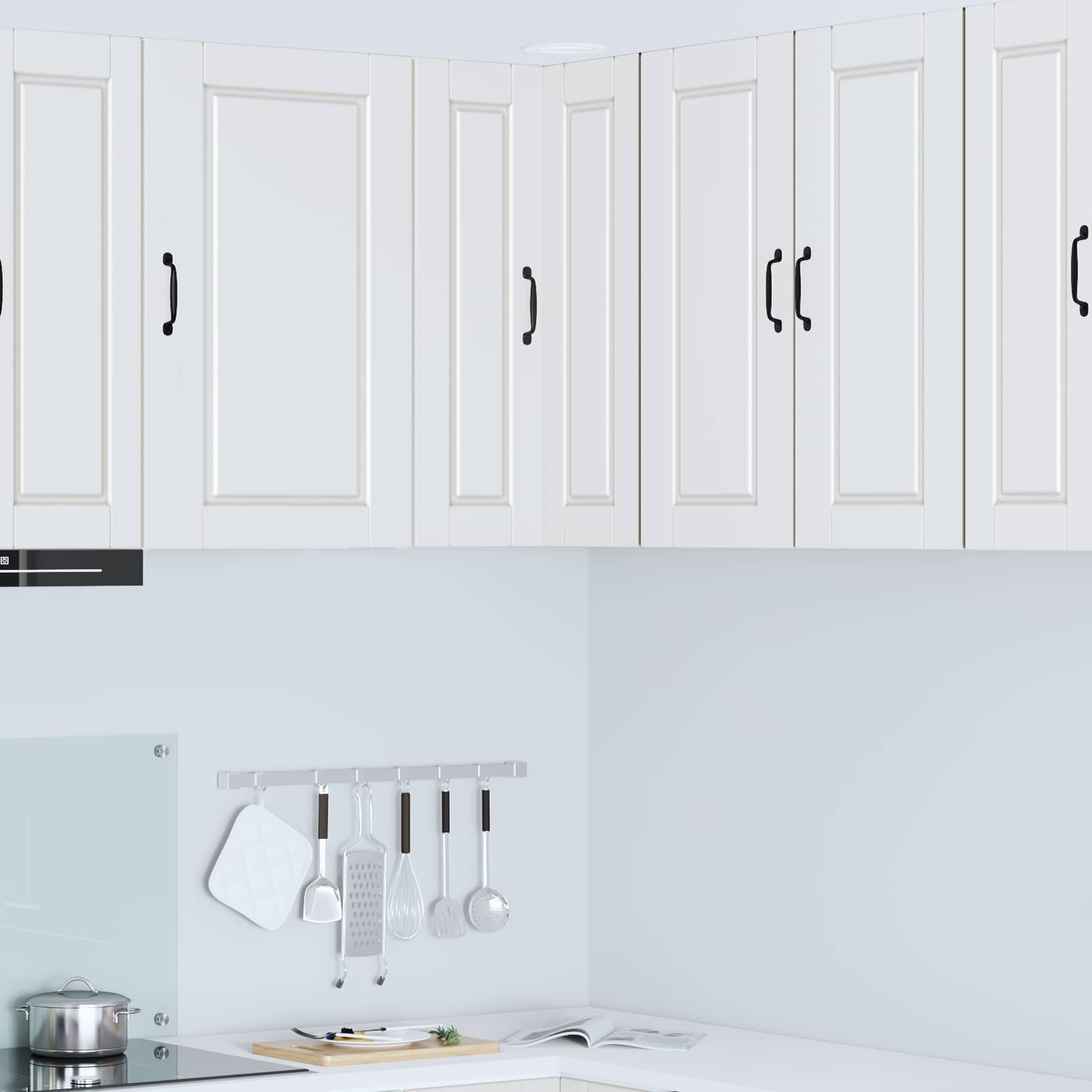 Mobile angolare per parete PORTO Bianco 57 x 57 x 80 cm | homemem39