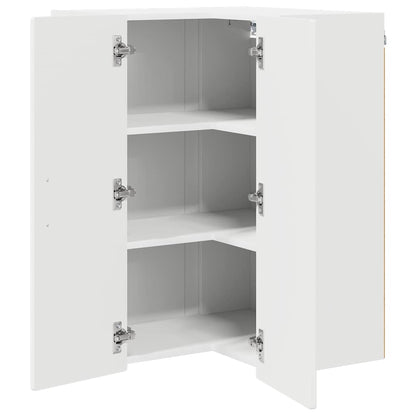Mobile angolare per parete PORTO Bianco 57 x 57 x 80 cm | homemem39