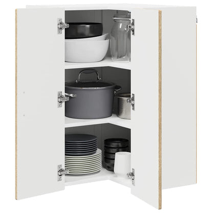 Mobile angolare per parete PORTO Rovere Sonoma 57 x 57 x 80 cm | homemem39