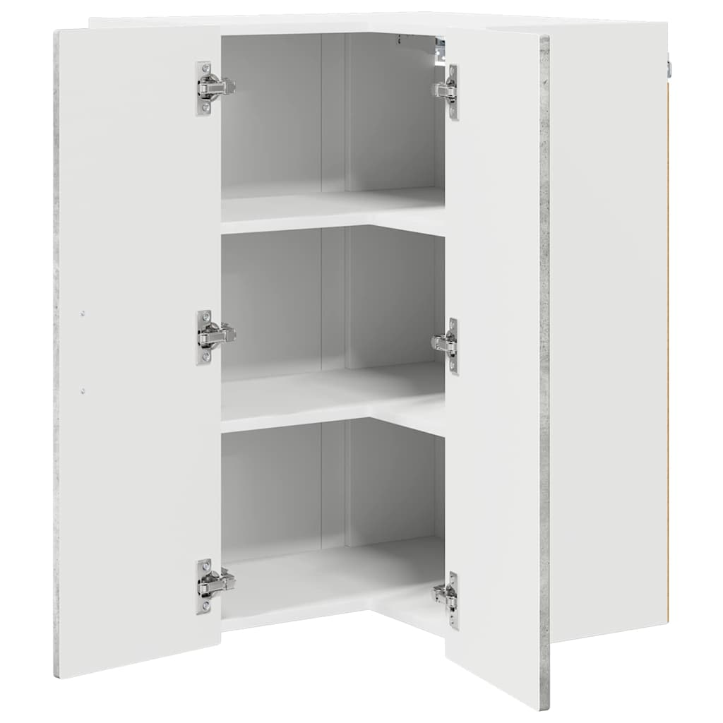 Mobile angolare per parete PORTO Grigio cemento 57 x 57 x 80 cm | homemem39