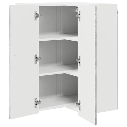 Mobile angolare per parete PORTO Grigio cemento 57 x 57 x 80 cm | homemem39
