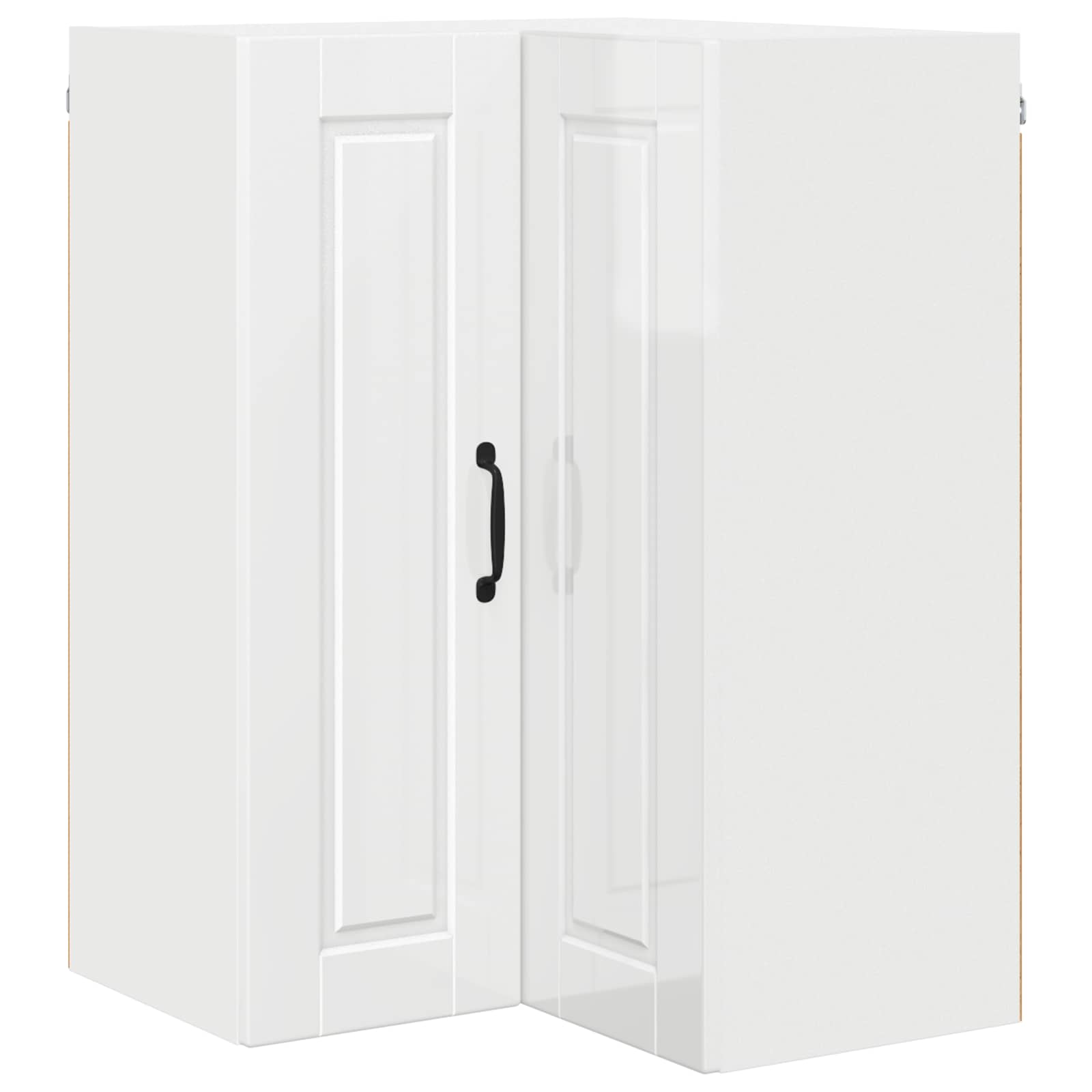 Mobile angolare per parete PORTO Bianco Lucido 57 x 57 x 80 cm | homemem39