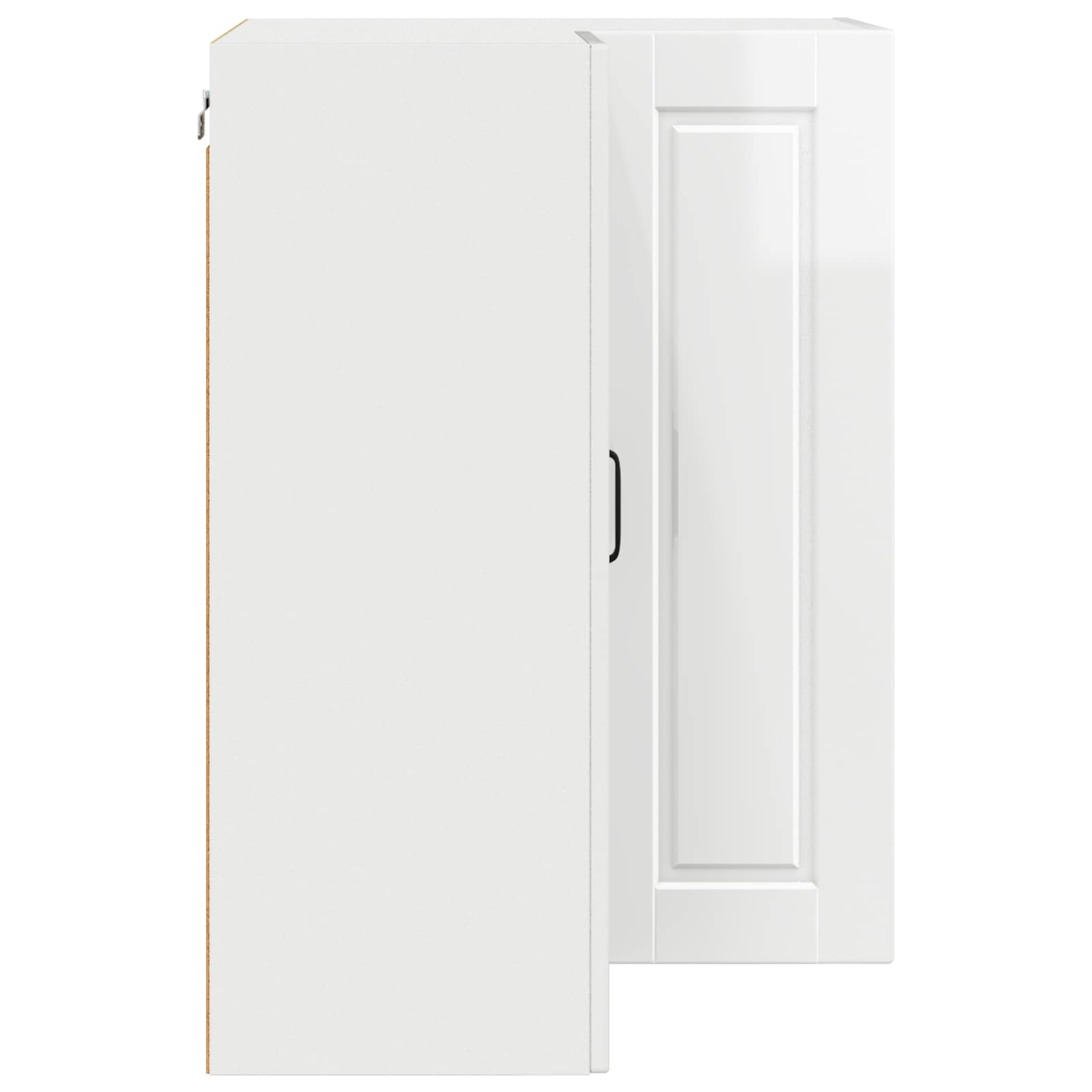 Mobile angolare per parete PORTO Bianco Lucido 57 x 57 x 80 cm | homemem39