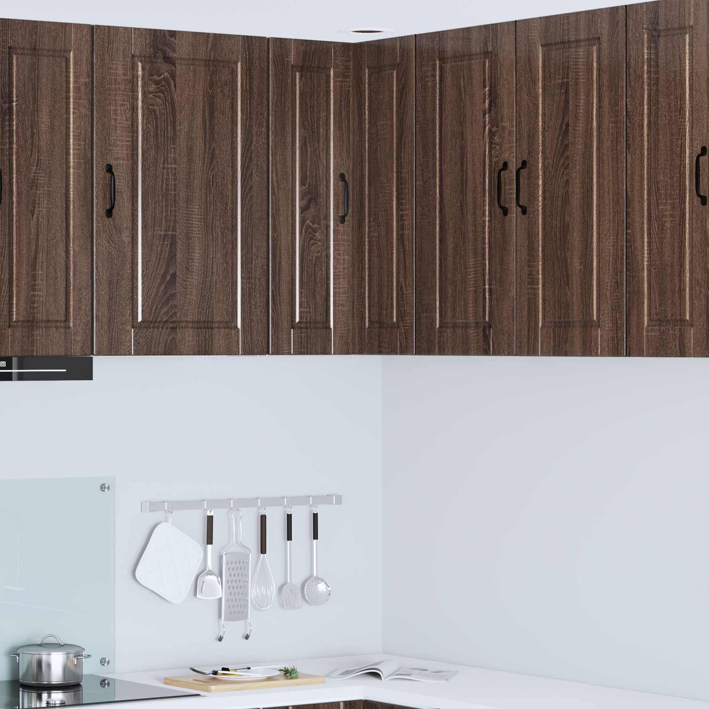 Mobile angolare per parete PORTO Rovere Marrone 57 x 57 x 80 cm | homemem39