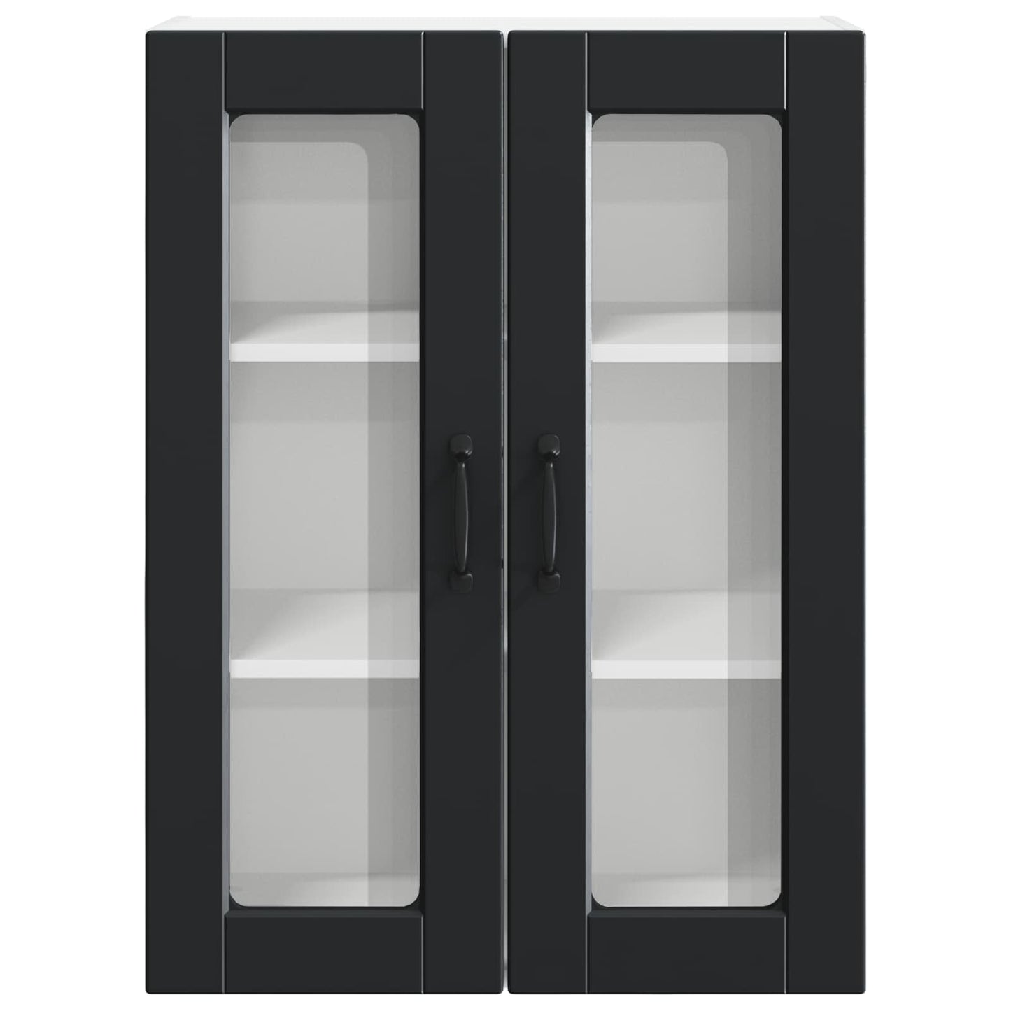 Mobile in vetro da parete PORTO Nero 60 x 31 x 80 cm | homemem39