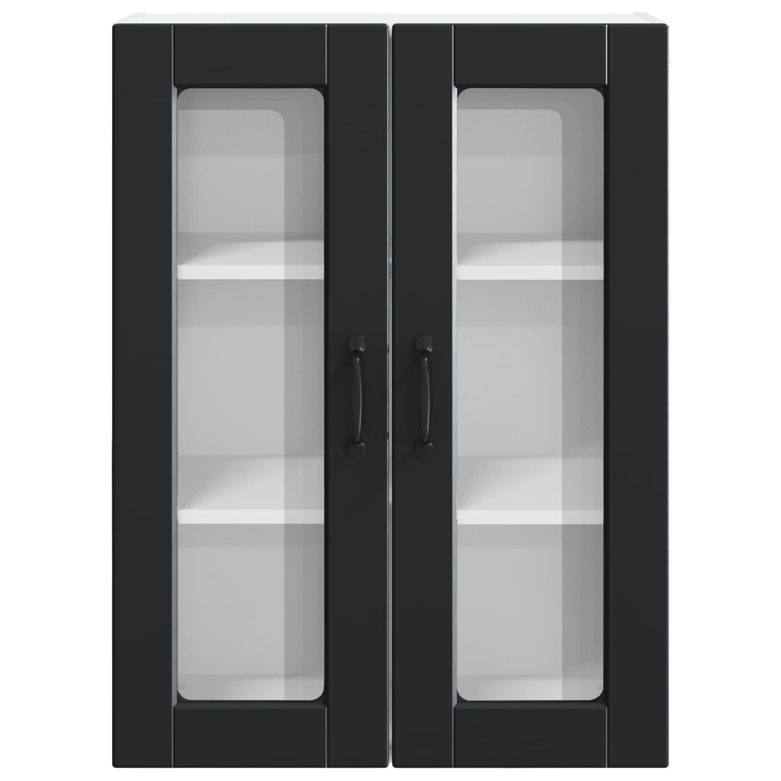 Mobile in vetro da parete PORTO Nero 60 x 31 x 80 cm | homemem39