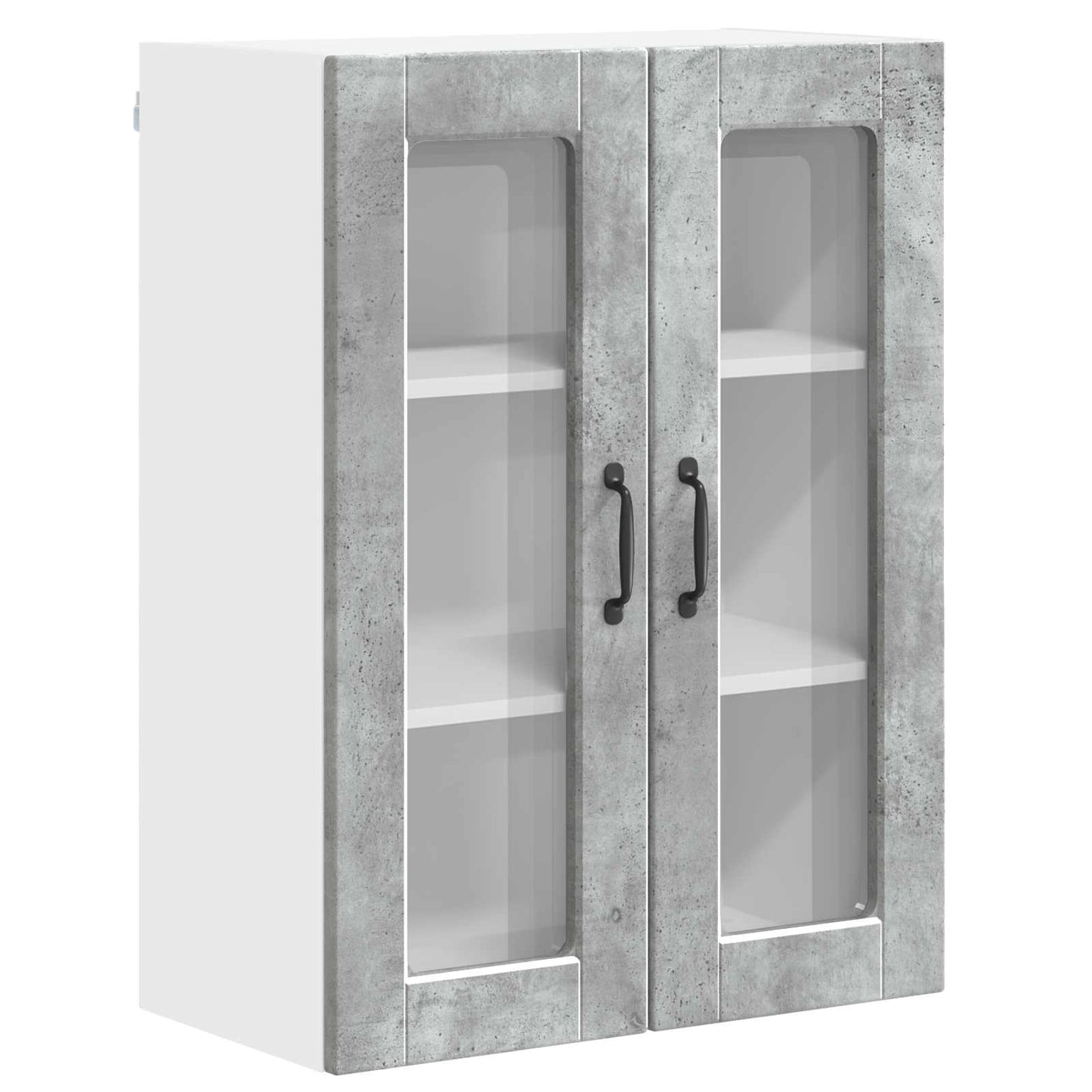 Mobile in vetro da parete PORTO Grigio cemento 60 x 31 x 80 cm | homemem39