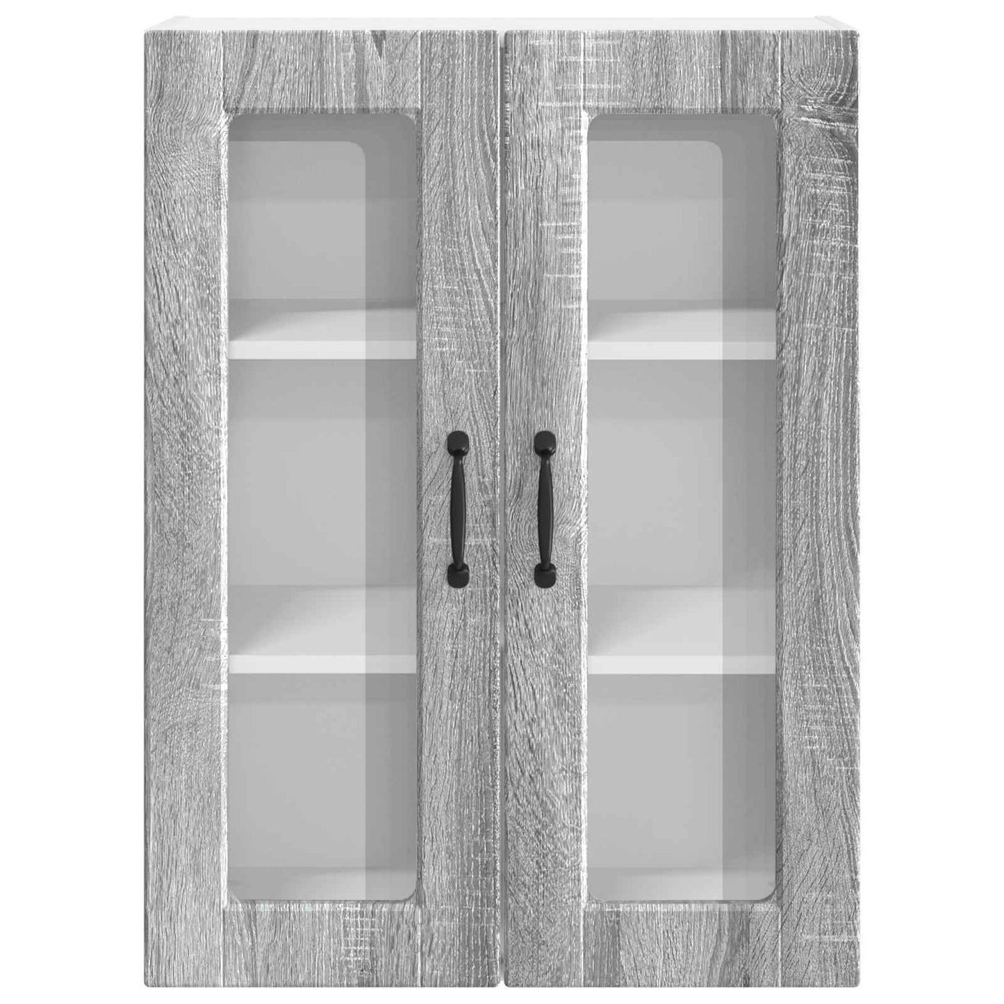 Mobile in vetro da parete PORTO Grigio Sonoma 60 x 31 x 80 cm | homemem39