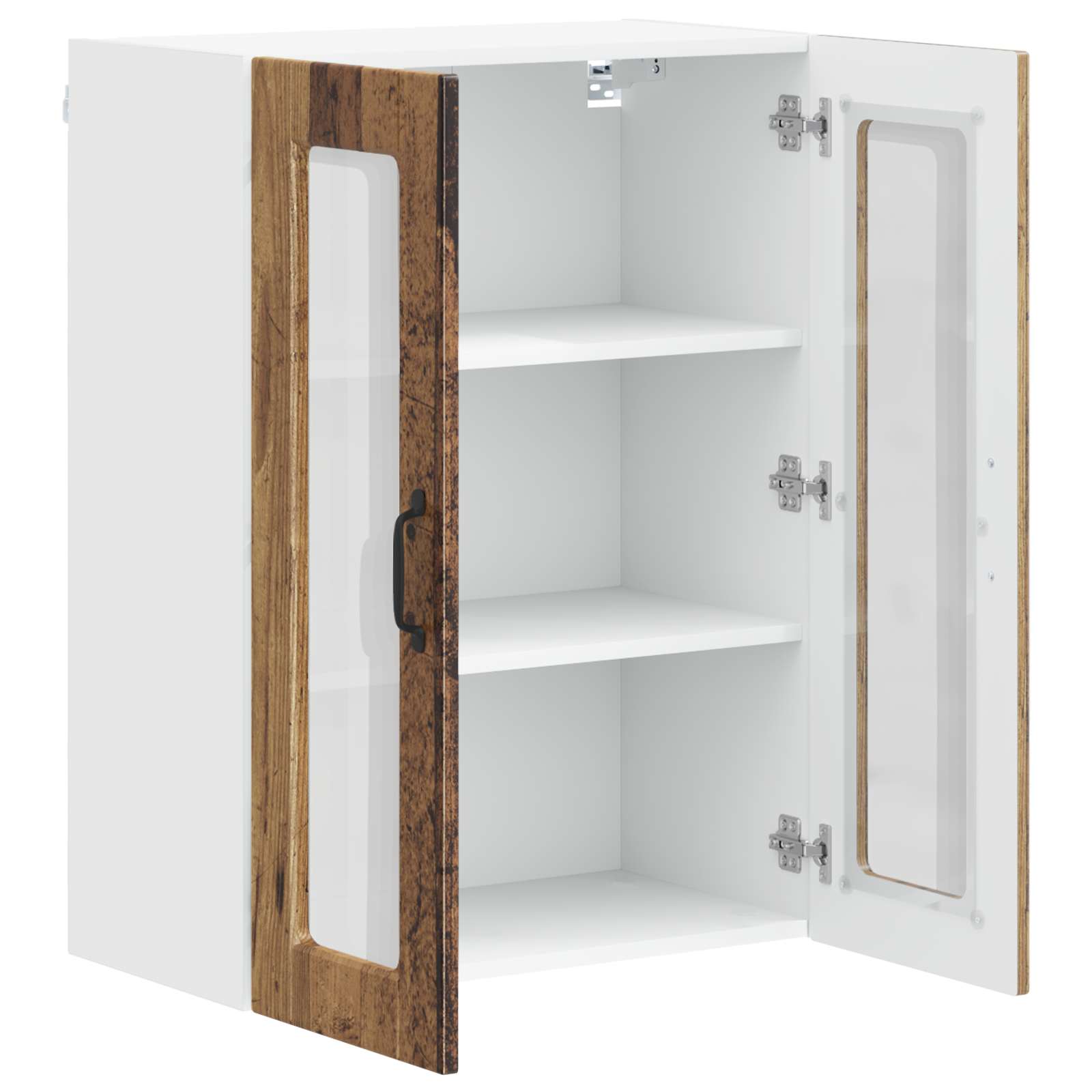 Mobile in vetro da parete PORTO Legno vecchio 60 x 31 x 80 cm | homemem39