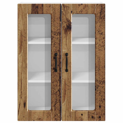 Mobile in vetro da parete PORTO Legno vecchio 60 x 31 x 80 cm | homemem39
