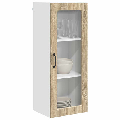 Mobile in vetro da parete PORTO Rovere Sonoma 40 x 31 x 100 cm | homemem39