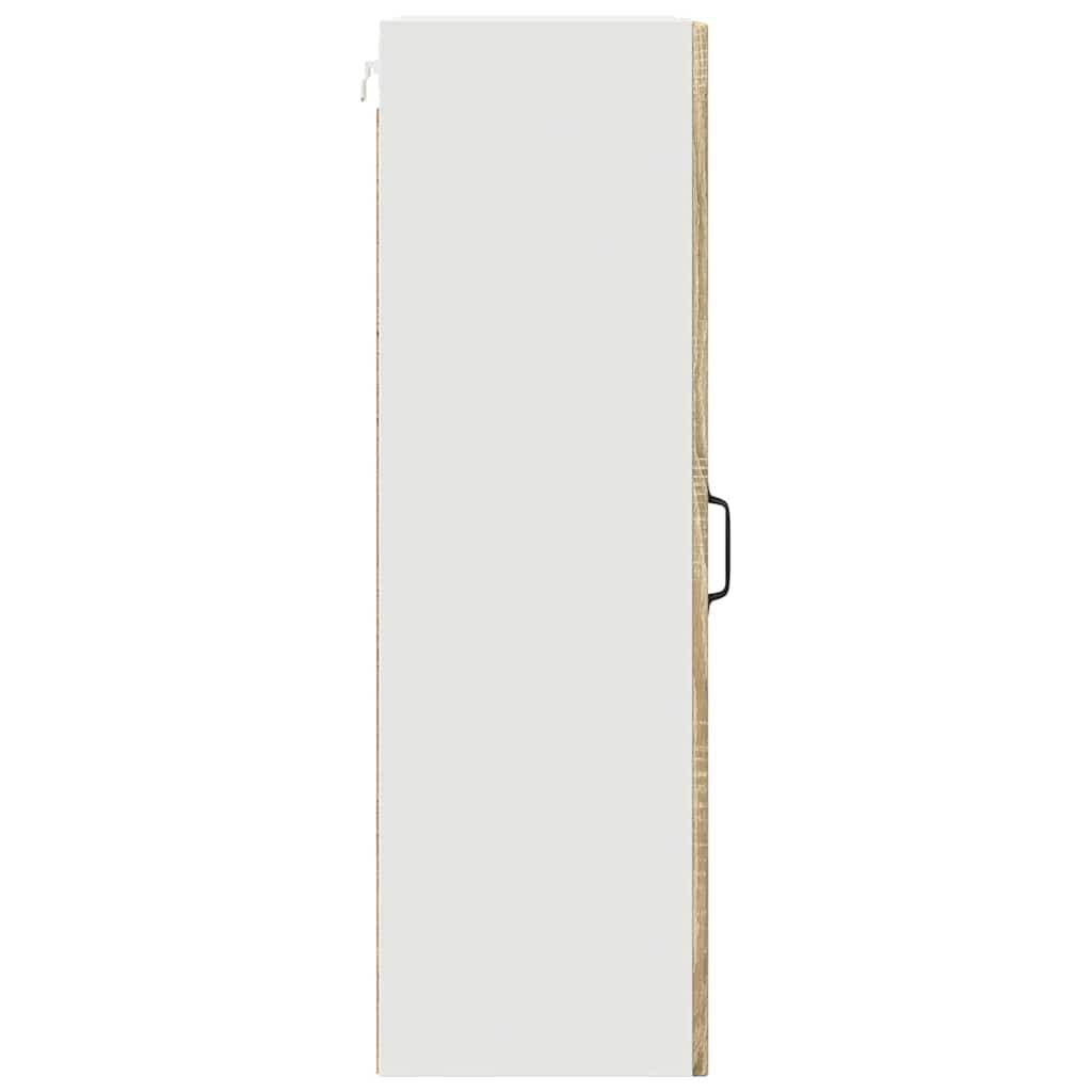 Mobile in vetro da parete PORTO Rovere Sonoma 40 x 31 x 100 cm | homemem39