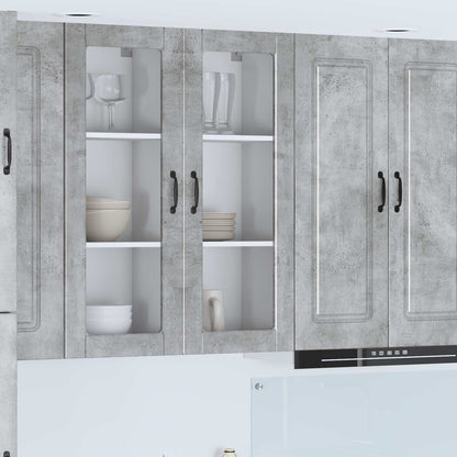 Mobile in vetro da parete PORTO Grigio cemento 40 x 31 x 100 cm | homemem39