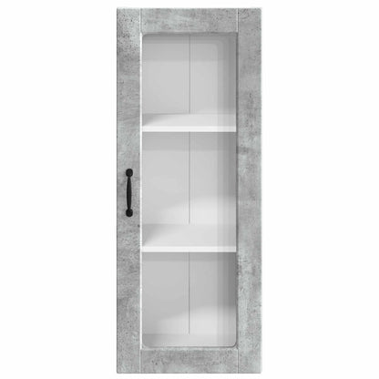 Mobile in vetro da parete PORTO Grigio cemento 40 x 31 x 100 cm | homemem39