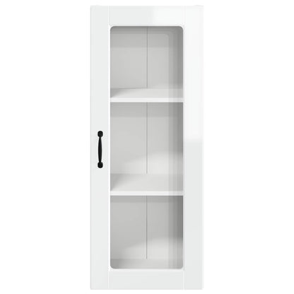 Mobile in vetro da parete PORTO Bianco Lucido 40 x 31 x 100 cm | homemem39