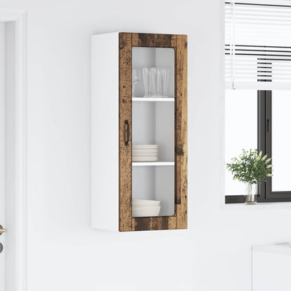 Mobile in vetro da parete PORTO Legno vecchio 40 x 31 x 100 cm | homemem39