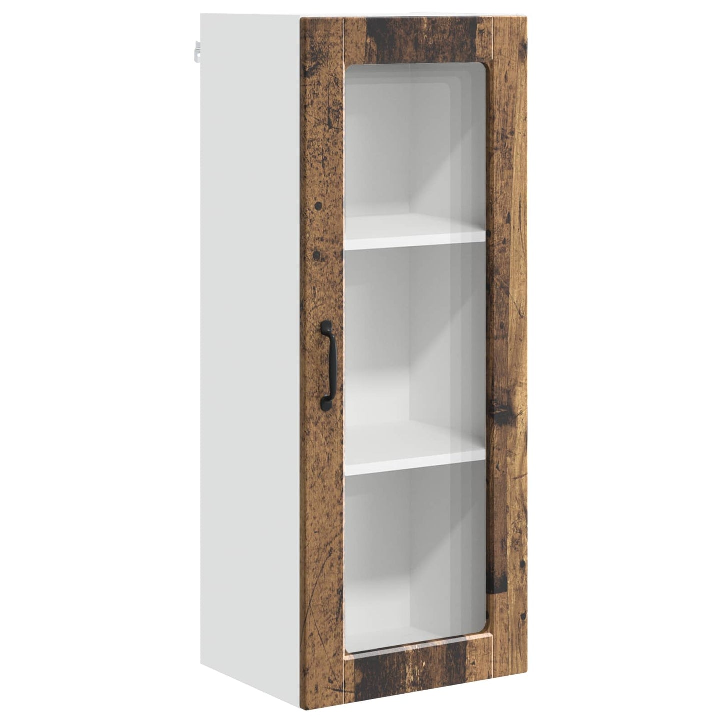Mobile in vetro da parete PORTO Legno vecchio 40 x 31 x 100 cm | homemem39