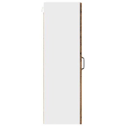 Mobile in vetro da parete PORTO Legno vecchio 40 x 31 x 100 cm