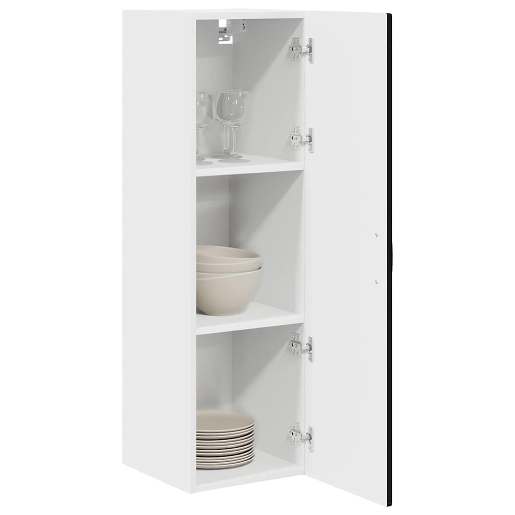 Armadietto a muro PORTO Nero 30 x 31 x 100 cm Legno multistrato | homemem39