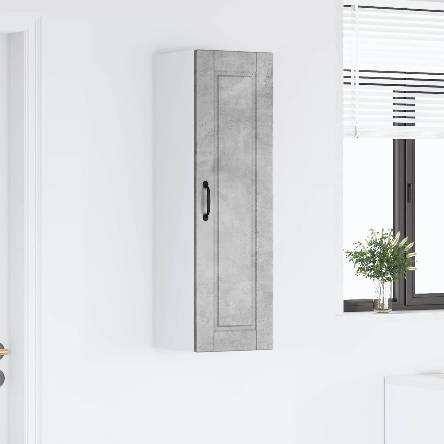 Armadietto a muro PORTO Grigio cemento 30 x 31 x 100 cm | homemem39