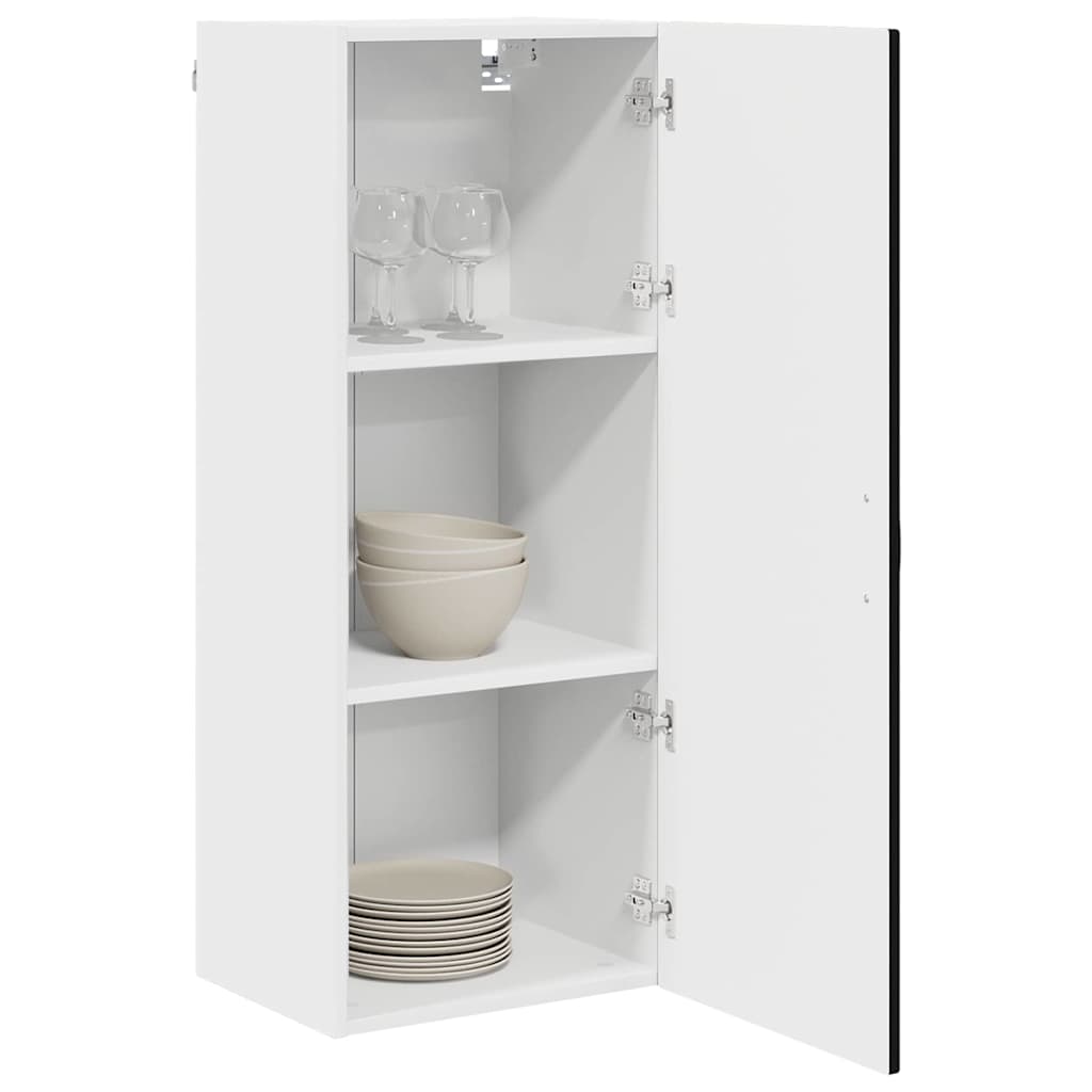 Armadietto a muro PORTO Nero 40 x 31 x 100 cm Legno multistrato | homemem39