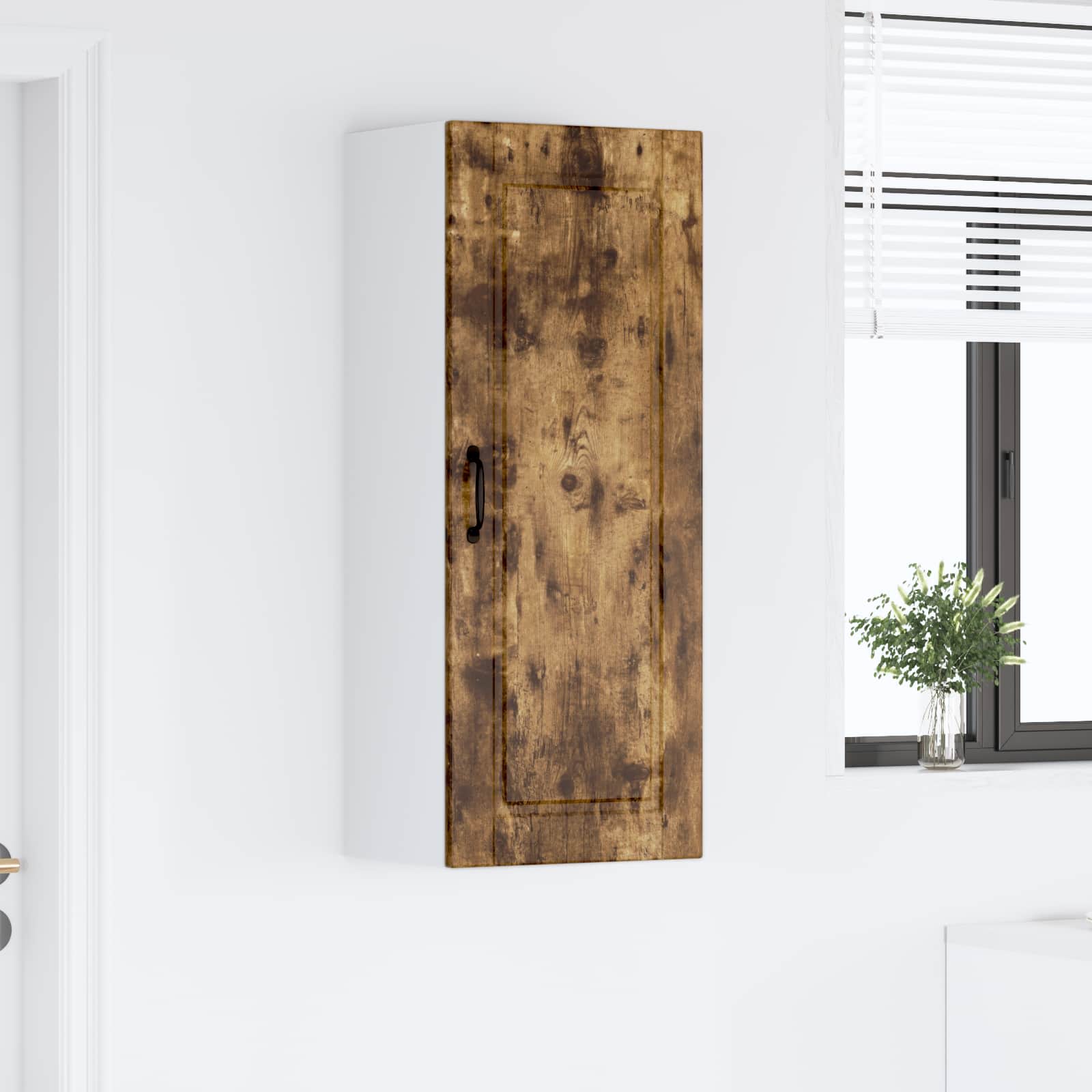 Armadietto a muro PORTO Rovere fumé 40 x 31 x 100 cm | homemem39