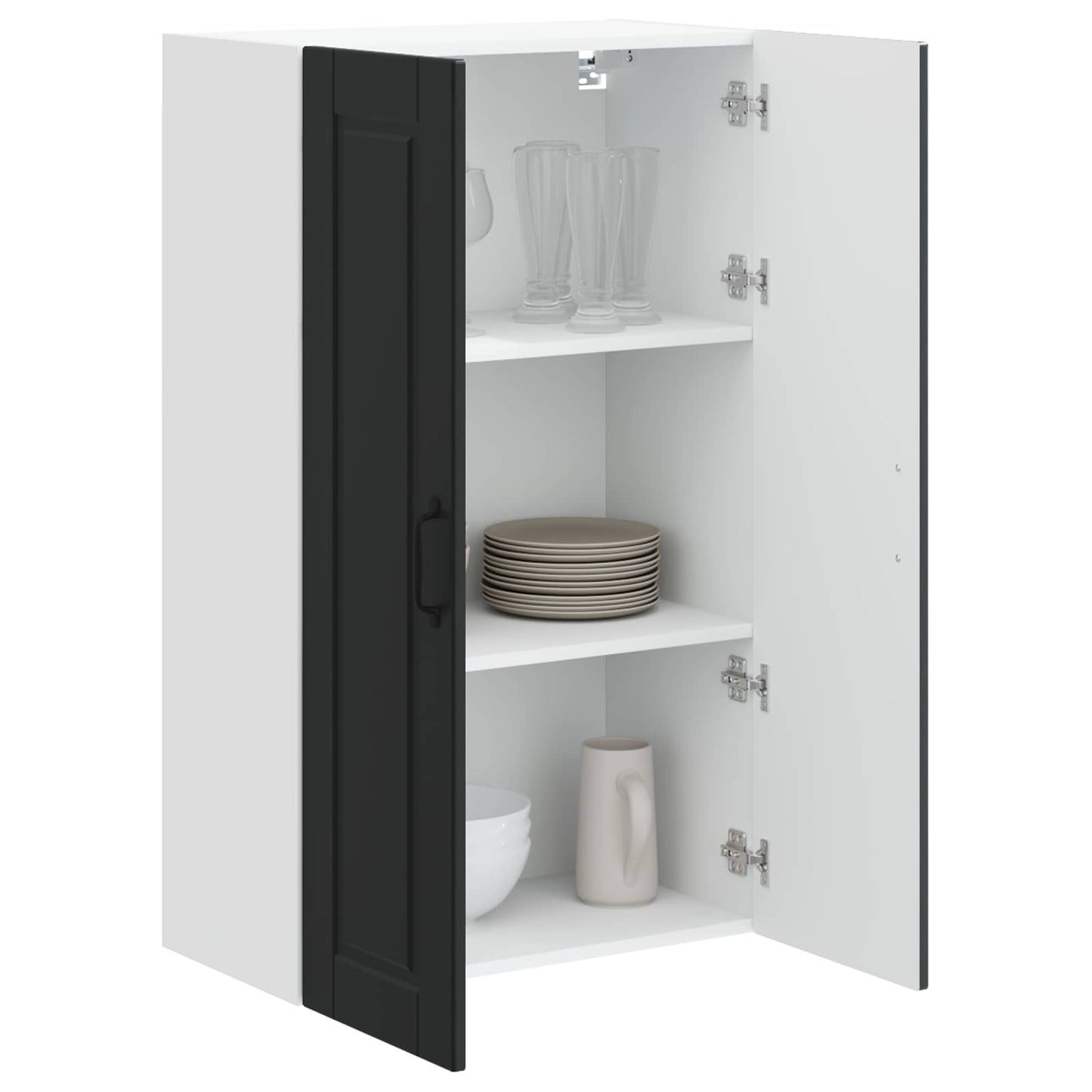 Armadietto a muro PORTO Nero 60 x 31 x 100 cm Legno multistrato