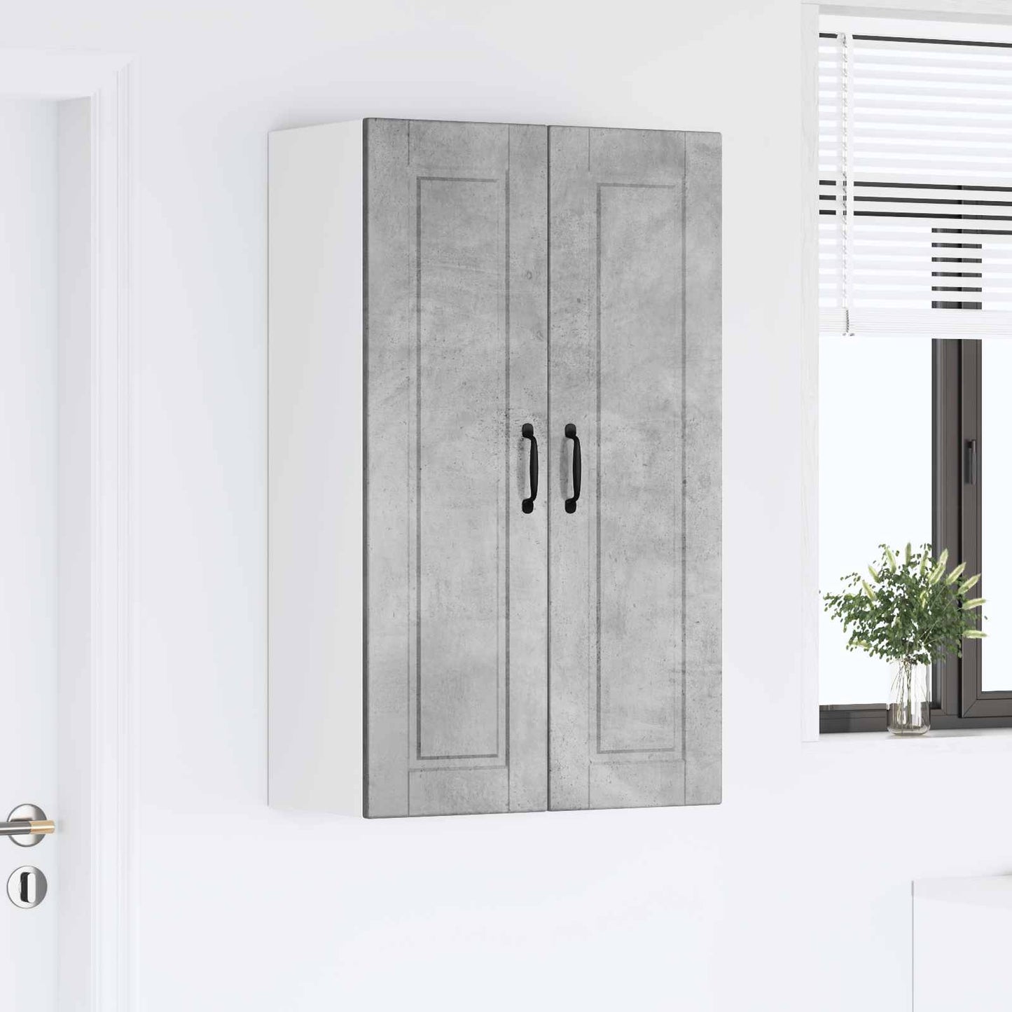 Armadietto a muro PORTO Grigio cemento 60 x 31 x 100 cm