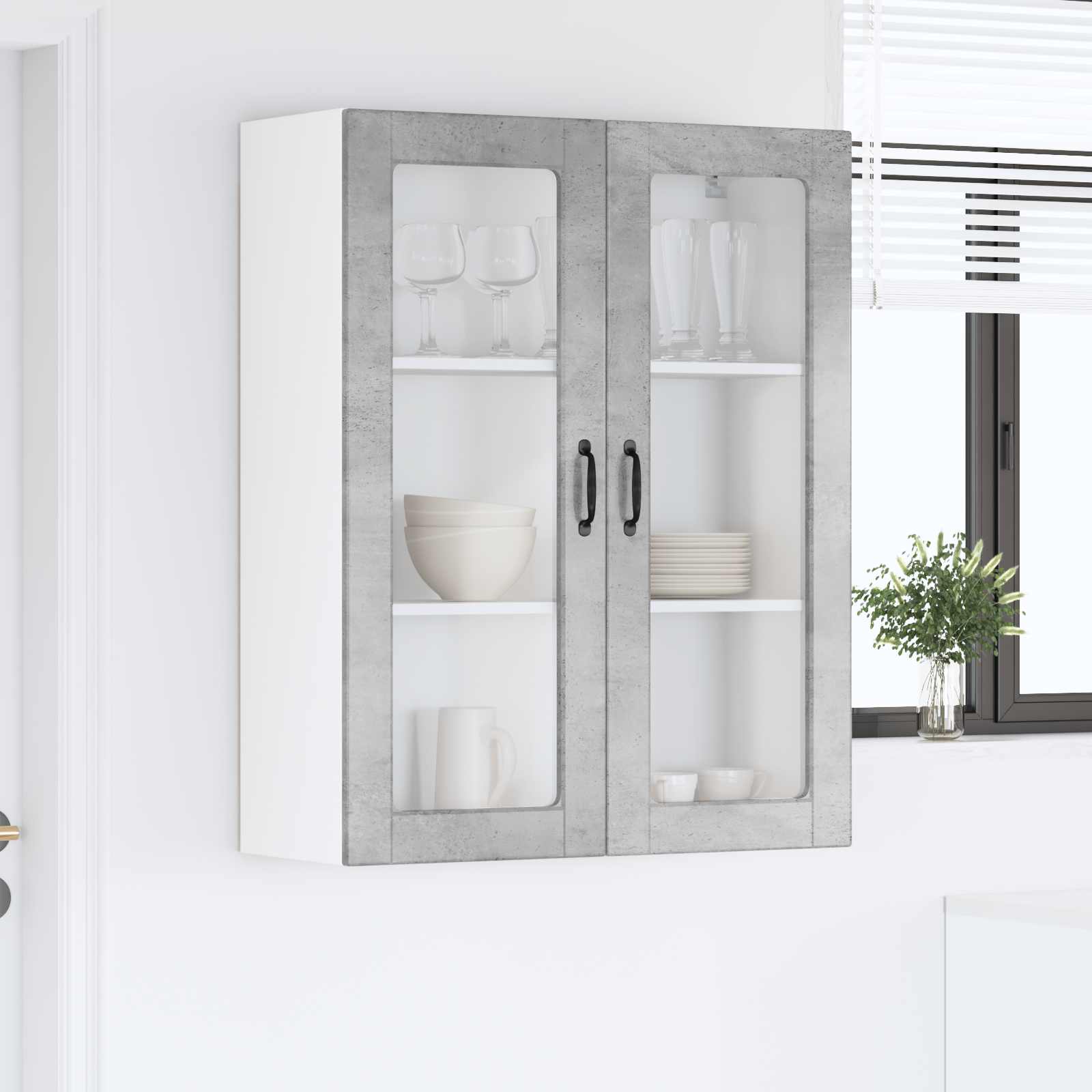Pannello lavastoviglie Grigio cemento 80 x 31 x 100 cm | homemem39
