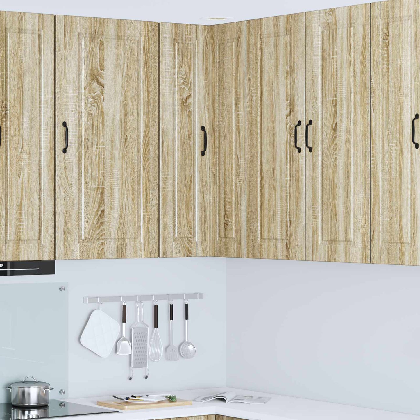 Mobile angolare per parete PORTO Rovere Sonoma 57 x 57 x 100 cm