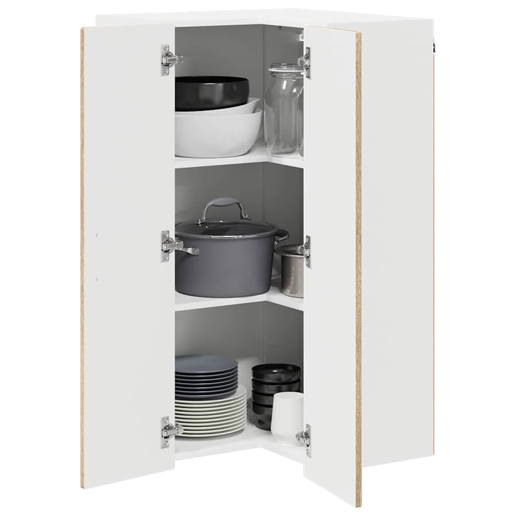 Mobile angolare per parete PORTO Rovere Sonoma 57 x 57 x 100 cm