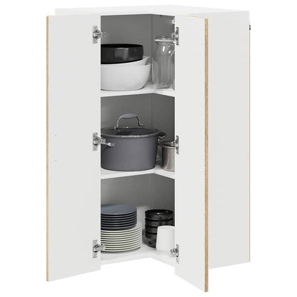 Mobile angolare per parete PORTO Rovere Sonoma 57 x 57 x 100 cm