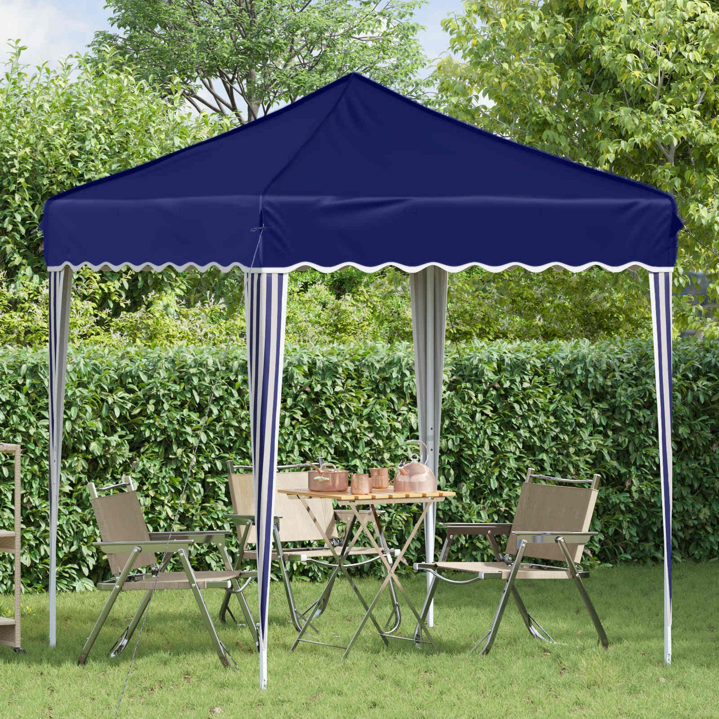 Tenda per feste a pop-up 195 x 195 x 245 cm Blu Tessuto Oxford