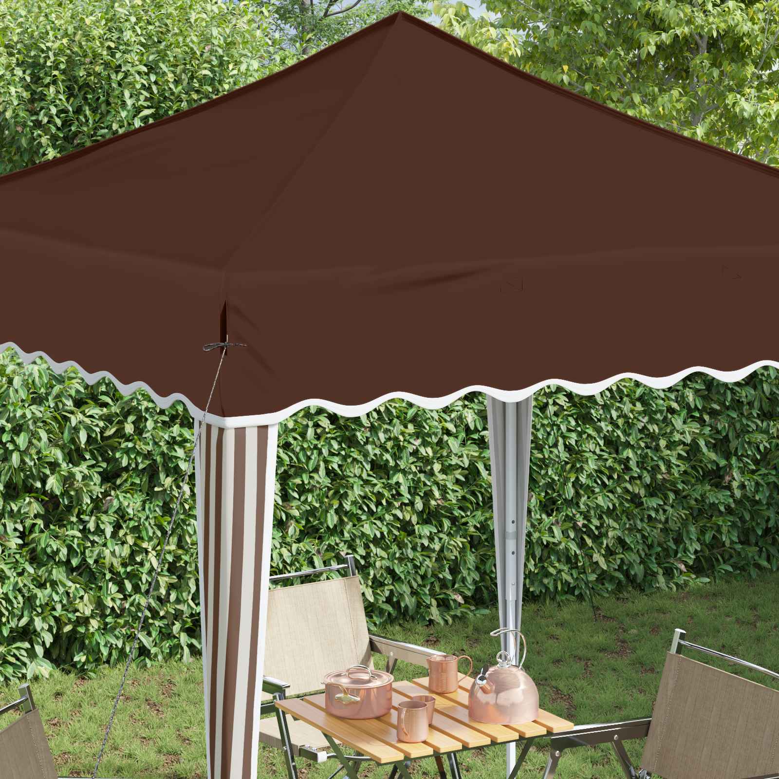 Tenda per feste a pop-up 195 x 195 x 245 cm Marrone | homemem39