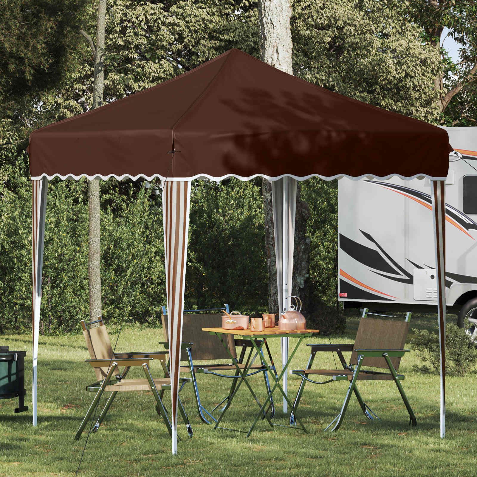 Tenda per feste a pop-up 195 x 195 x 245 cm Marrone | homemem39
