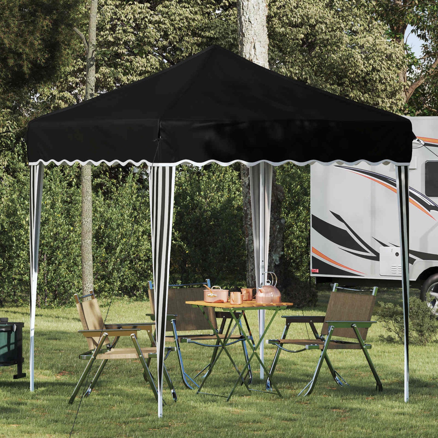 Tenda per feste a pop-up 195 x 195 x 245 cm Nero Tessuto Oxford | homemem39