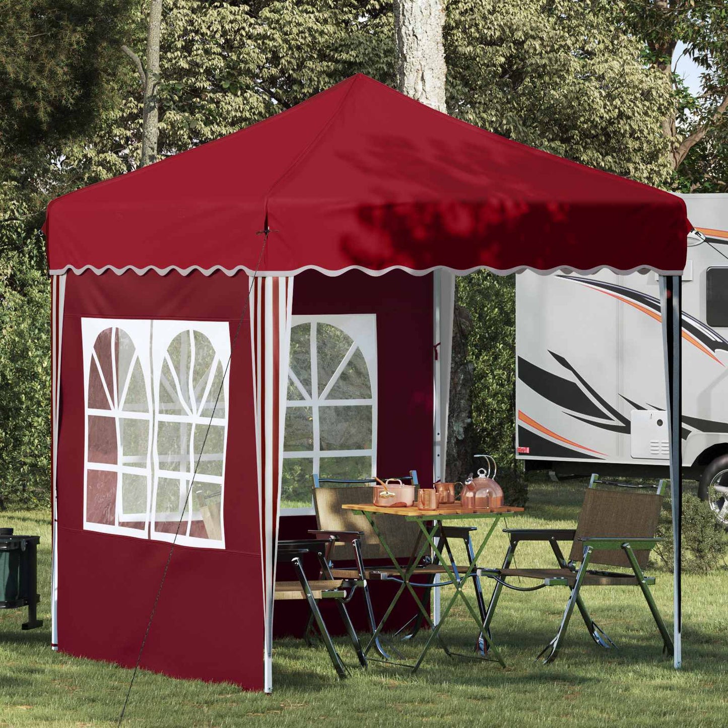 Tenda per feste a pop-up 195 x 195 x 245 cm Borgogna | homemem39