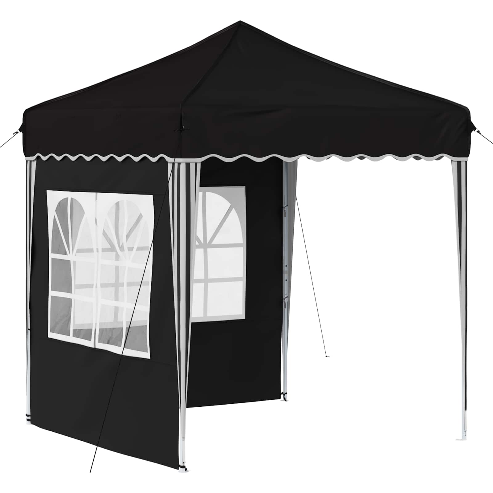 Tenda per feste a pop-up 195 x 195 x 245 cm Nero Tessuto Oxford | homemem39