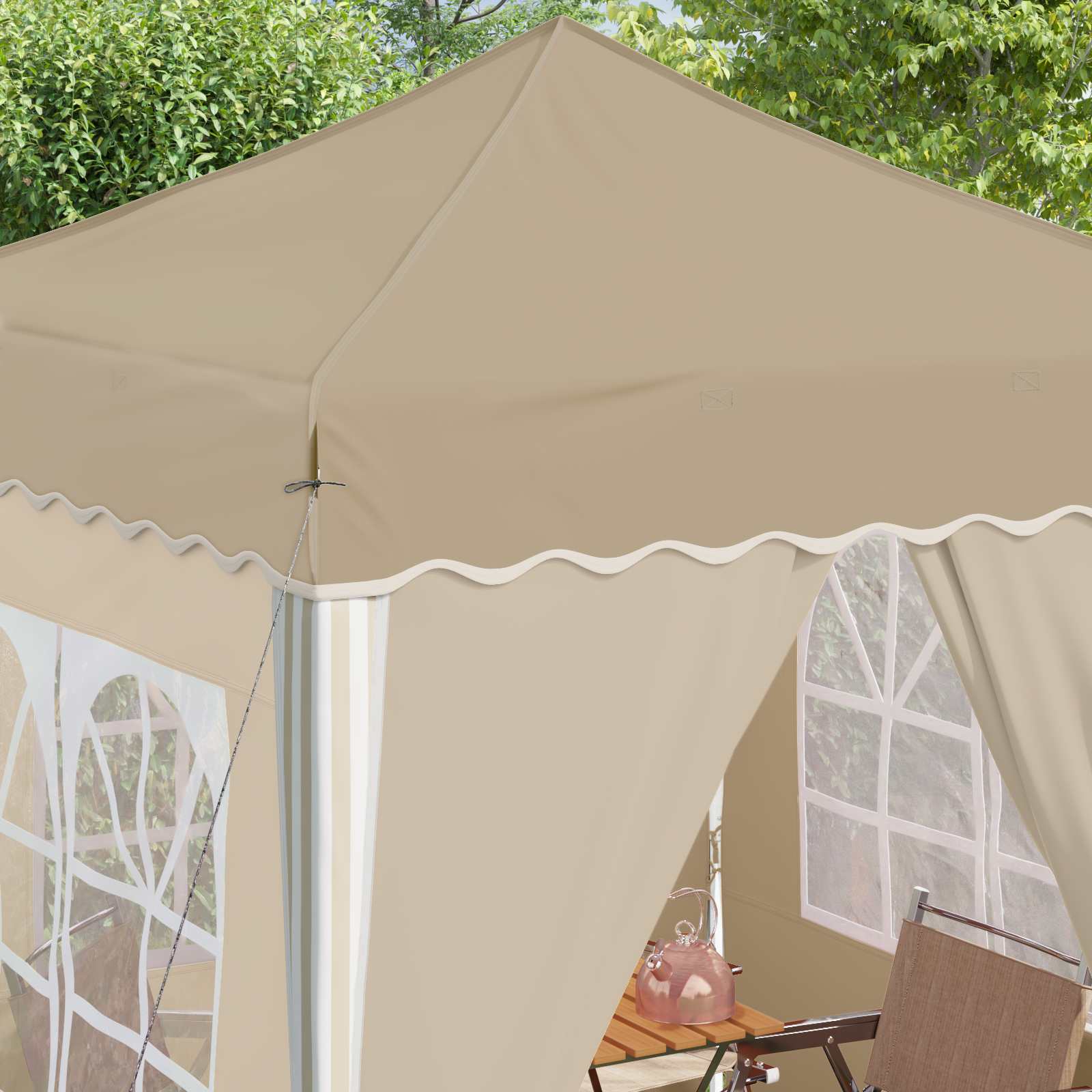 Tenda per feste a pop-up 195 x 195 x 245 cm Crema | homemem39