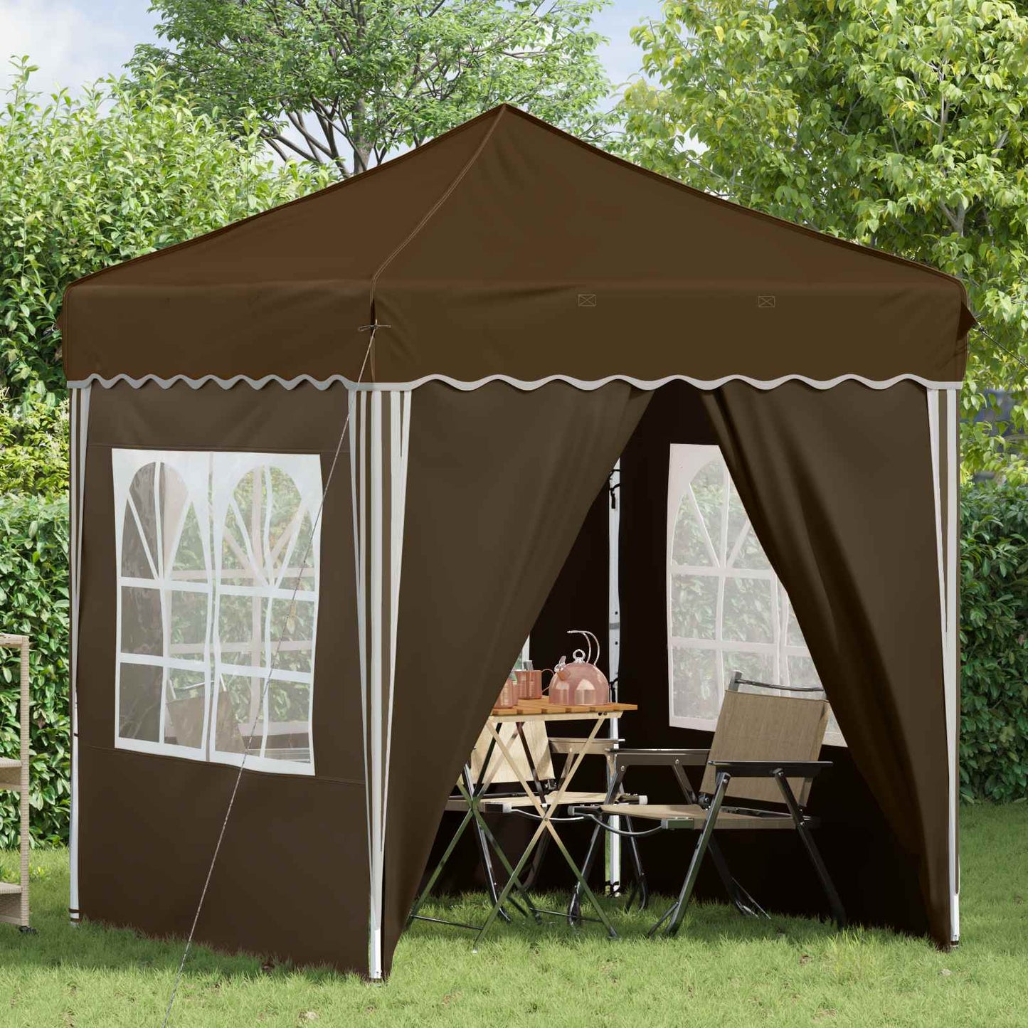 Tenda per feste a pop-up 195 x 195 x 245 cm Tortora | homemem39