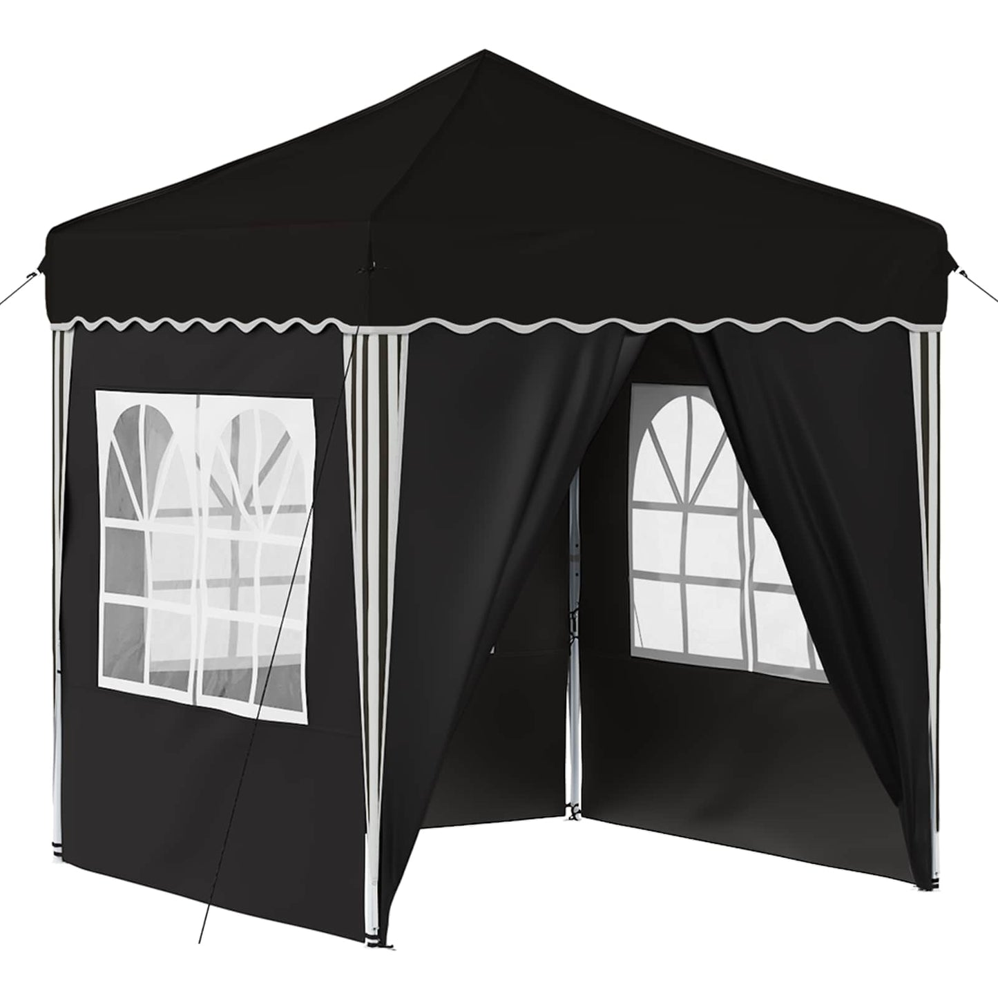 Tenda per feste a pop-up 195 x 195 x 245 cm Nero Tessuto Oxford | homemem39