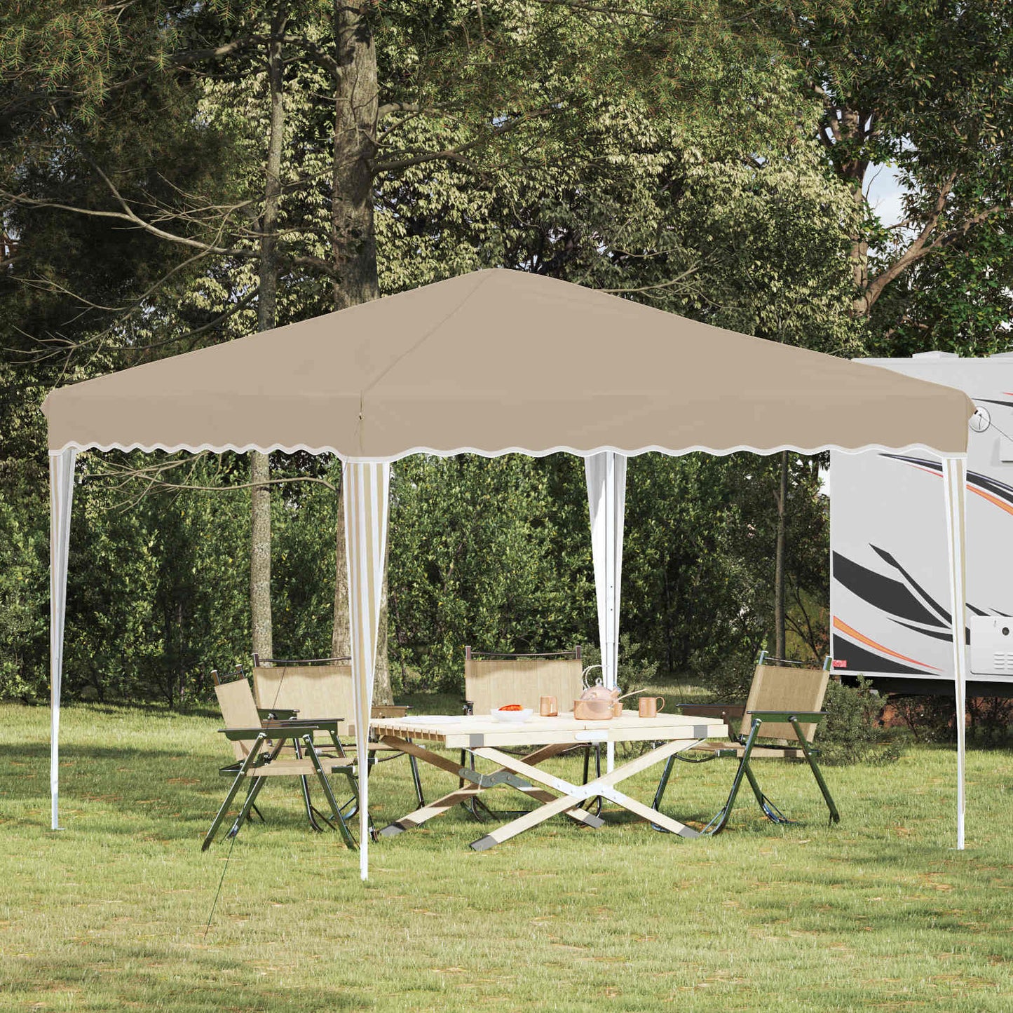 Tenda per feste a pop-up 288 x 288 x 245 cm Crema | homemem39