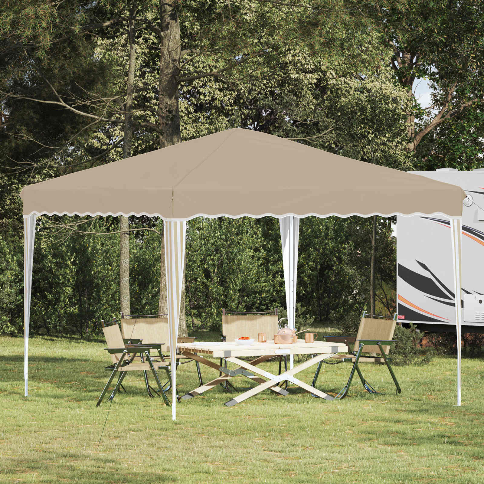 Tenda per feste a pop-up 288 x 288 x 245 cm Crema | homemem39